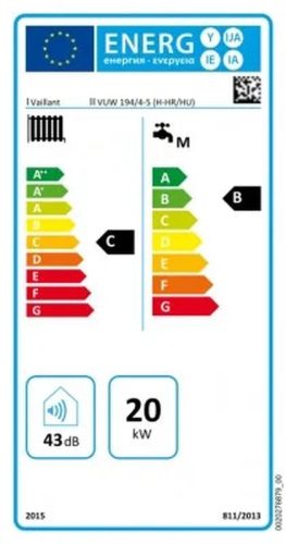Vaillant atmoTEC plus VUW 194/4-5 (H_HR/HU) fali kéményes kombi gázkazán 20kW (0010024482)