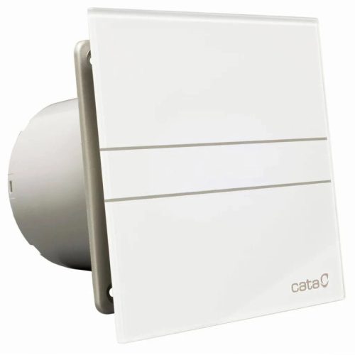Cata E-100MT szellőztető ventilátor, metakrilát előlappal, utószellőztető funkcióval, fehér, 100mm