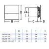 Cata E-100M BK szellőztető ventilátor, metakrilát előlappal, fekete, 100mm