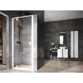 Nexty NDOP1-80 zuhanyajtó matt fehér+transparent