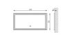 TBOSS FLOATING MIRROR AURA 120X60 CM-ES TÜKÖR VILÁGÍTÁSSAL