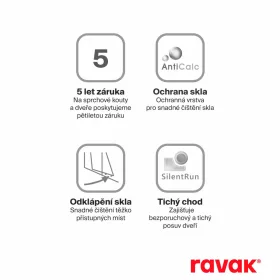 Blix BLDP4-180 zuhanyajtó szatén+transparent *