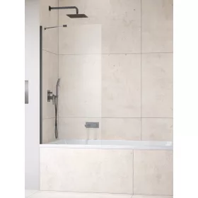   Idea Brushed GunMetal PNJ II szálcsiszolt fegyvermetál kádparaván 50 átlátszó