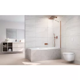   Idea Brushed Copper PNJ II szálcsiszolt réz kádparaván 60 átlátszó