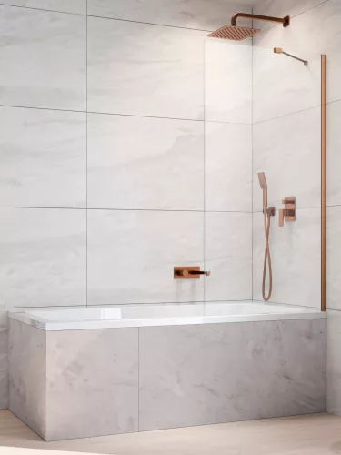 Idea Brushed Copper PNJ II szálcsiszolt réz kádparaván 60 átlátszó