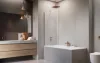 Modo New Brushed Copper PNJ II szálcsiszolt réz kádparaván 80 átlátszó