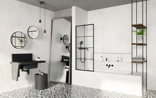 Modo New Black PNJ II Factory fekete kádparaván 90 átlátszó