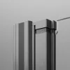 Nes Brushed GunMetal PND I szálcsiszolt fegyvermetál kádparaván 120 átlátszó balos
