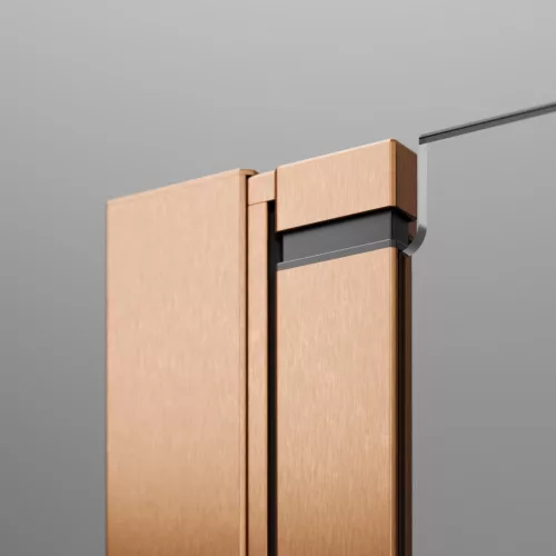 Nes Brushed Copper PND I szálcsiszolt réz kádparaván 130 átlátszó jobbos