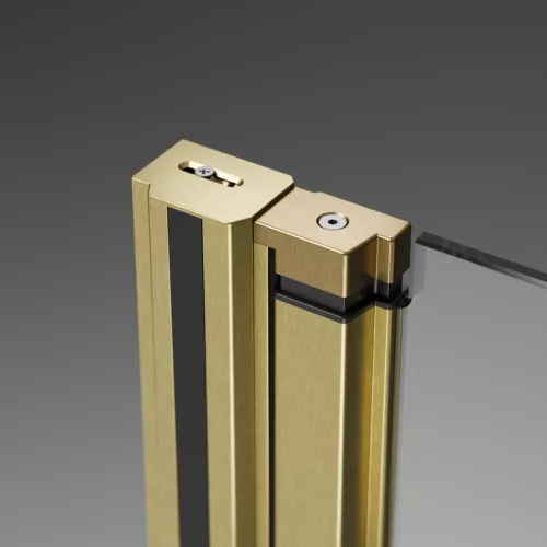 Nes Brushed Gold PNJ I szálcsiszolt arany kádparaván 80 átlátszó balos