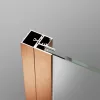 Nes Brushed Copper KDD I szögletes szálcsiszolt réz zuhanykabin 80x90 átlátszó