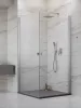 Nes Brushed Nickel KDD I szögletes szálcsiszolt króm zuhanykabin 90x80 átlátszó