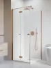 Nes Brushed Copper KDJ-B szögletes szálcsiszolt réz zuhanykabin 100x80 átlátszó balos