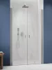 Nes Brushed Nickel DWD I szálcsiszolt króm zuhanyajtó 90 átlátszó