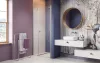 Nes Brushed Nickel DWS szálcsiszolt króm zuhanyajtó 120 átlátszó balos