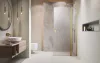 Nes Brushed Gold Walk-in KDD II szálcsiszolt arany zuhanyfal balos
