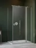 Nes Brushed Nickel KDJ II szögletes szálcsiszolt króm zuhanykabin 80x80 átlátszó jobbos