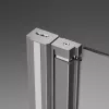 Nes Brushed Nickel KDJ II szögletes szálcsiszolt króm zuhanykabin 80x80 átlátszó jobbos