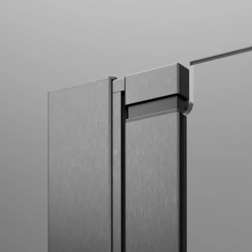 Nes Brushed GunMetal KDJ II szögletes szálcsiszolt fegyvermetál zuhanykabin 80x100 átlátszó jobbos