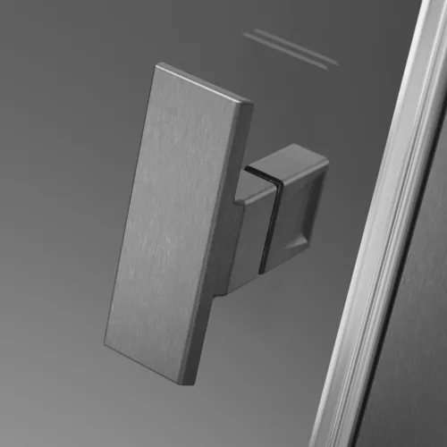 Nes Brushed GunMetal KDJ II szögletes szálcsiszolt fegyvermetál zuhanykabin 80x100 átlátszó jobbos