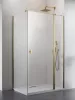 Nes ﻿Brushed Gold KDJ II﻿ szögletes szálcsiszolt arany zuhanykabin 90x100 átlátszó jobbos