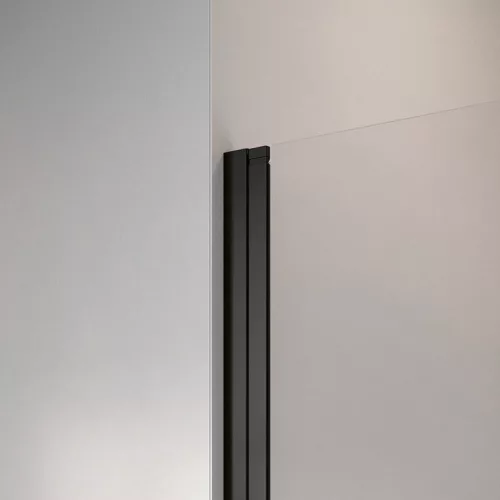 Nes Black PTJ szögletes fekete zuhanykabin 100x100 átlátszó, jobbos