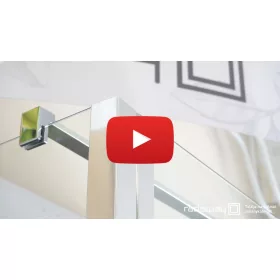   Nes Brushed Nickel PTJ szögletes szálcsiszolt króm zuhanykabin 100x80 átlátszó balos