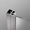 Nes Brushed Nickel PTJ szögletes szálcsiszolt króm zuhanykabin 90x80 átlátszó balos
