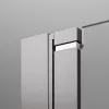 Nes Brushed Nickel PTJ szögletes szálcsiszolt króm zuhanykabin 100x80 átlátszó jobbos