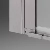 Nes Brushed Nickel PTJ szögletes szálcsiszolt króm zuhanykabin 90x80 átlátszó jobbos