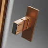 Nes Brushed Copper PTJ szögletes szálcsiszolt réz zuhanykabin 80x100 átlátszó jobbos