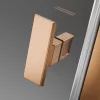 Nes Brushed Copper PTJ szögletes szálcsiszolt réz zuhanykabin 80x80 átlátszó jobbos