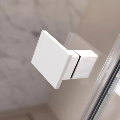 Essenza Pro White PDD íves fehér zuhanykabin 80x80 átlátszó