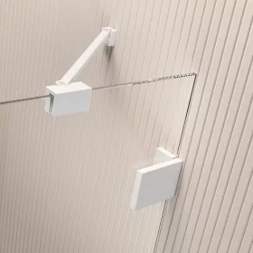   Essenza Pro White PDD íves fehér zuhanykabin 80x100 átlátszó