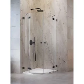   Essenza Pro Brushed GunMetal PDD íves szálcsiszolt fegyvermetál zuhanykabin 80x100 átlátszó
