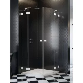   Essenza Pro White PDD íves fehér zuhanykabin 90x100 átlátszó