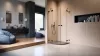 Essenza Pro Black PDD íves fekete zuhanykabin 90x90 átlátszó
