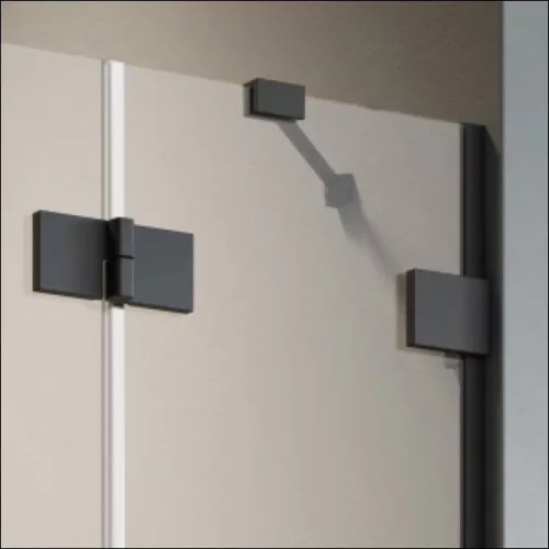 Essenza Pro Black PDD íves fekete zuhanykabin 90x100 átlátszó