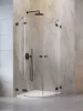 Essenza Pro Brushed GunMetal PDD íves szálcsiszolt fegyvermetál zuhanykabin 90x90 átlátszó