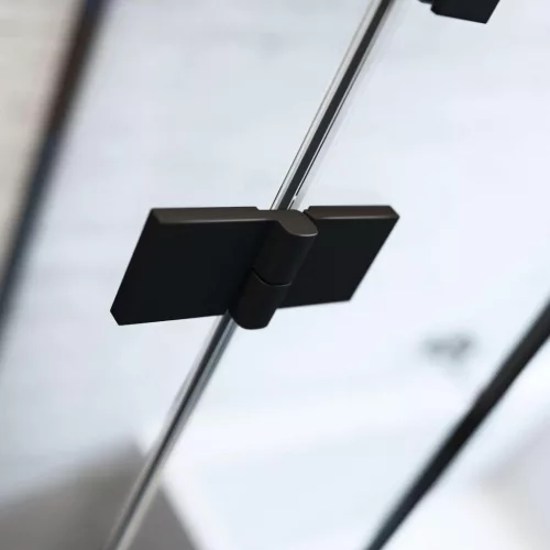 Essenza Pro Black PDD íves fekete zuhanykabin 100x80 átlátszó