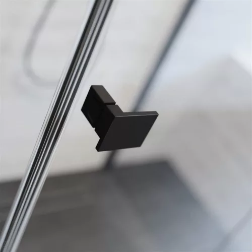 Essenza Pro Black PDD íves fekete zuhanykabin 100x90 átlátszó