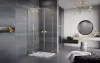 Essenza Pro Brushed Gold PDD íves szálcsiszolt arany zuhanykabin 100x90 átlátszó