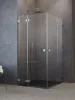 Essenza Pro Brushed Nickel KDD szögletes szálcsiszolt króm zuhanykabin 90x100 átlátszó