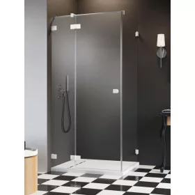  Essenza Pro White KDJ szögletes fehér zuhanykabin 90x80 átlátszó jobbos
