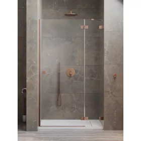   Essenza Pro Brushed Copper DWJ szálcsiszolt réz zuhanyajtó 80 átlátszó jobbos