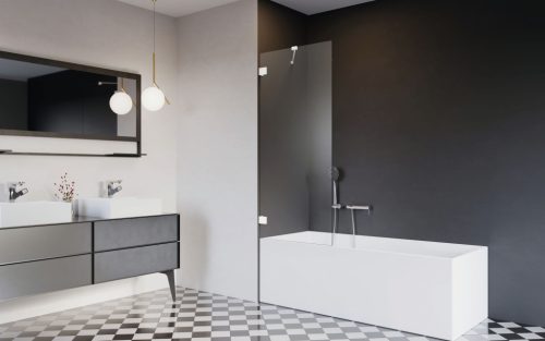 Essenza Pro White PNJ II fehér kádparaván 90 átlátszó