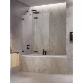   Essenza Pro Brushed GunMetal PND II szálcsiszolt fegyvermetál kádparaván 110 átlátszó jobbos