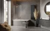 Essenza Pro Brushed Copper PND II szálcsiszolt réz kádparaván 140 átlátszó jobbos