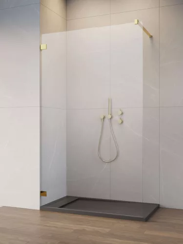 Essenza Pro Gold Walk-in arany zuhanyfal 90 átlátszó
