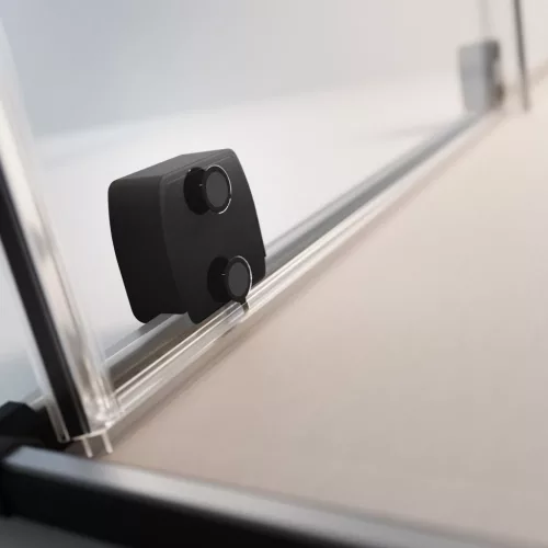 Furo Black KDJ szögletes fekete zuhanykabin 100x110 átlátszó jobbos